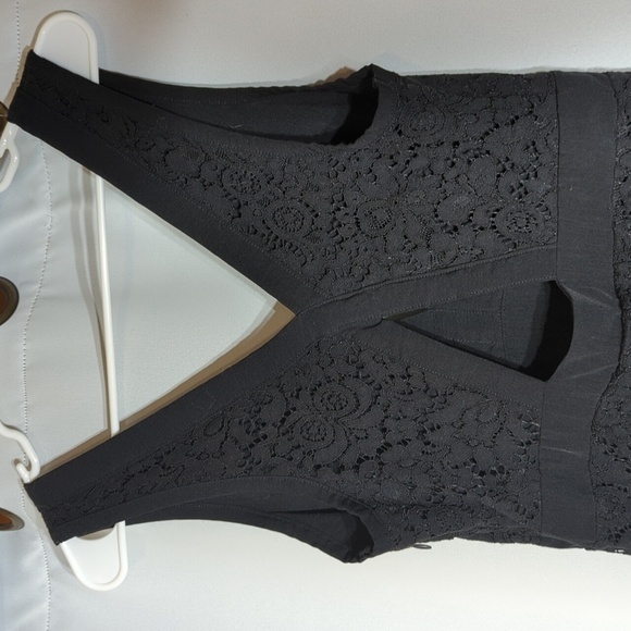 Free People Lovely in Lace Black Dress Fit And Flare Size small POCKETS LINED - Picture 7 of 12
